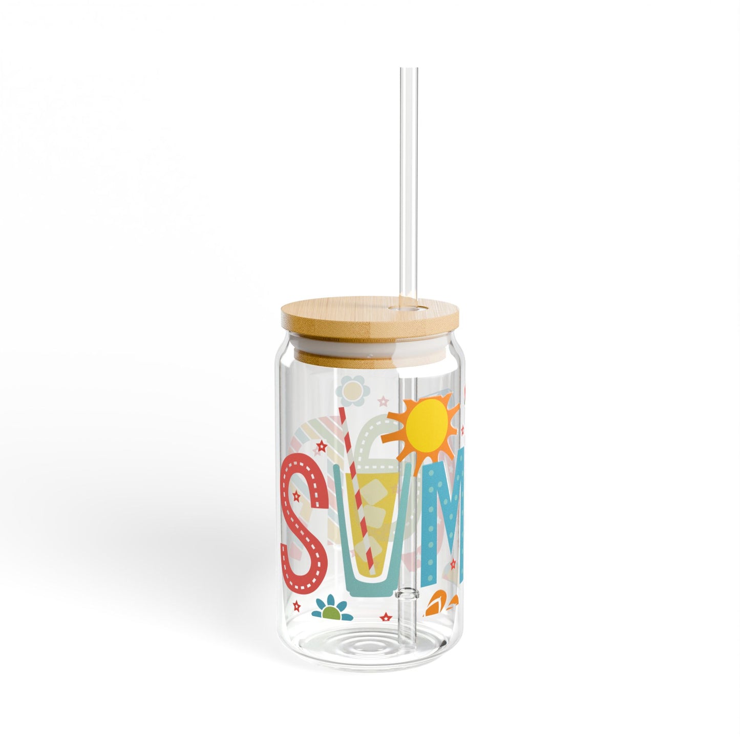 Summer Sipper Glass, 16oz - Refreshing Drinkware for Sunny Days
