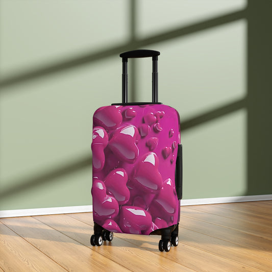 Vibrant Heart Luggage Cover - Stylish Travel Accessory, Personalized Suitcase Protector, Gift for Travelers, Flexible Fit, Airport Style