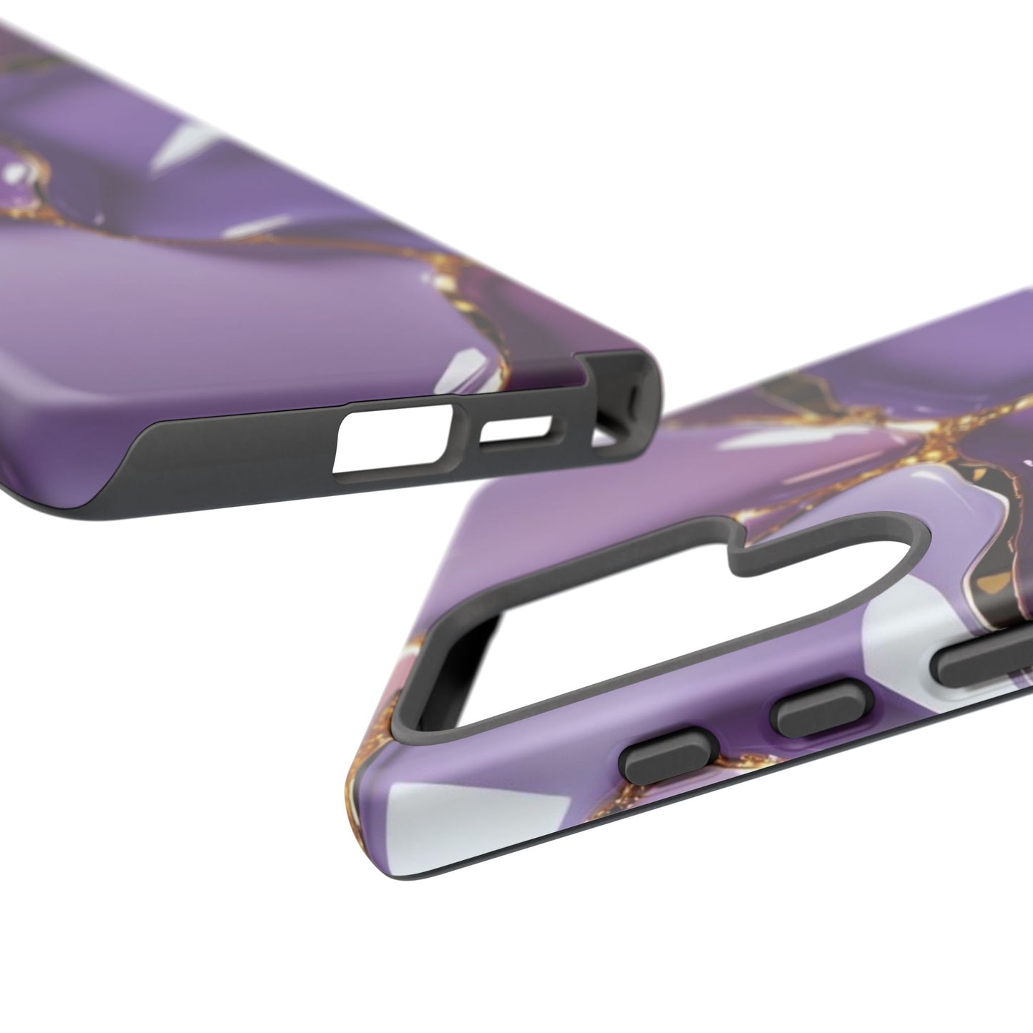 Elegant Phone Case with Purple Marble Design, Tough Phone Cover, Chic Mobile Accessory, Unique Gift for Her, Stylish Phone Protector - Samsung case