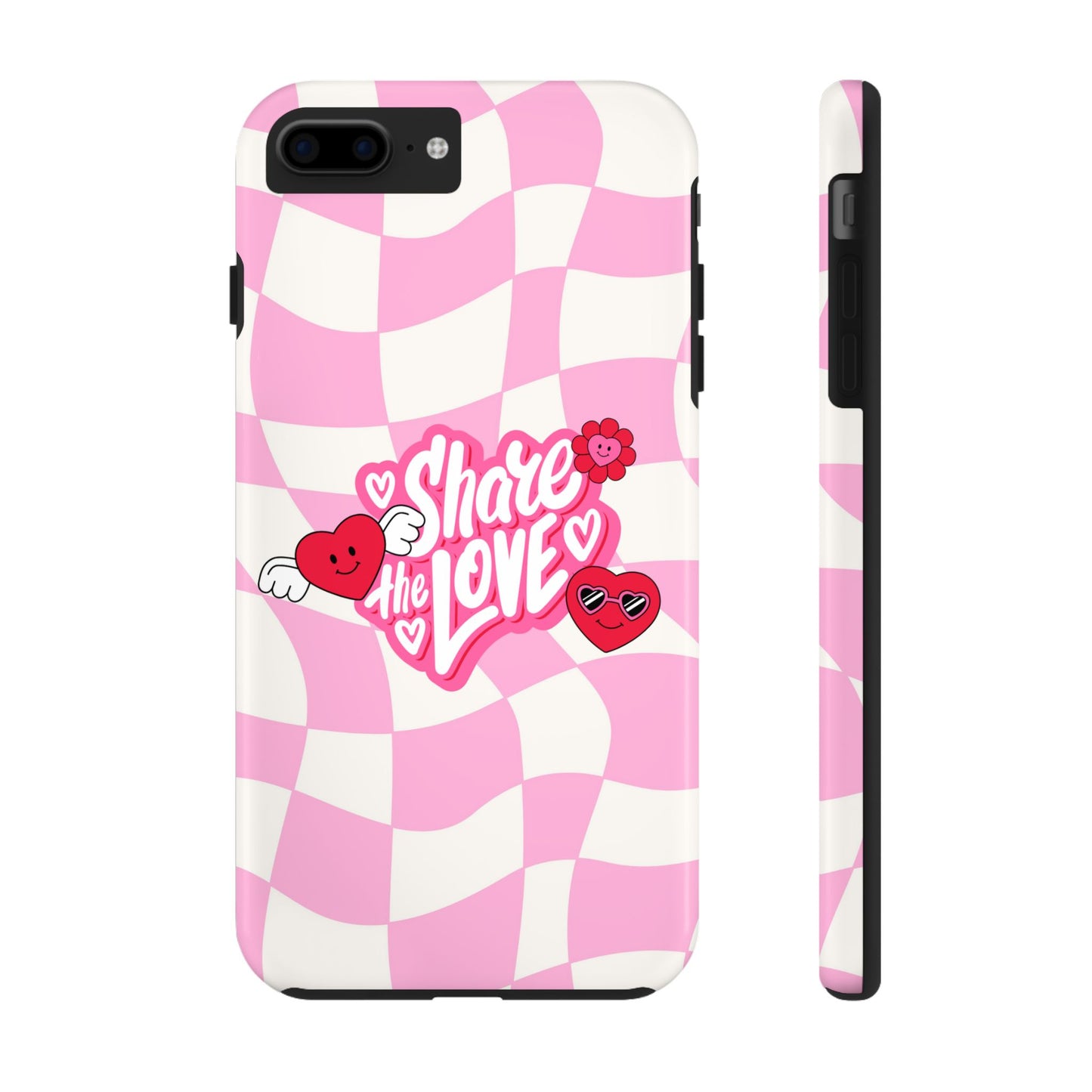 Share the Love Tough Phone Cases - Cute Heart Designs for Valentine's Day, Cute Phone Accessories, Gifts for Teens, Stylish Phone Covers