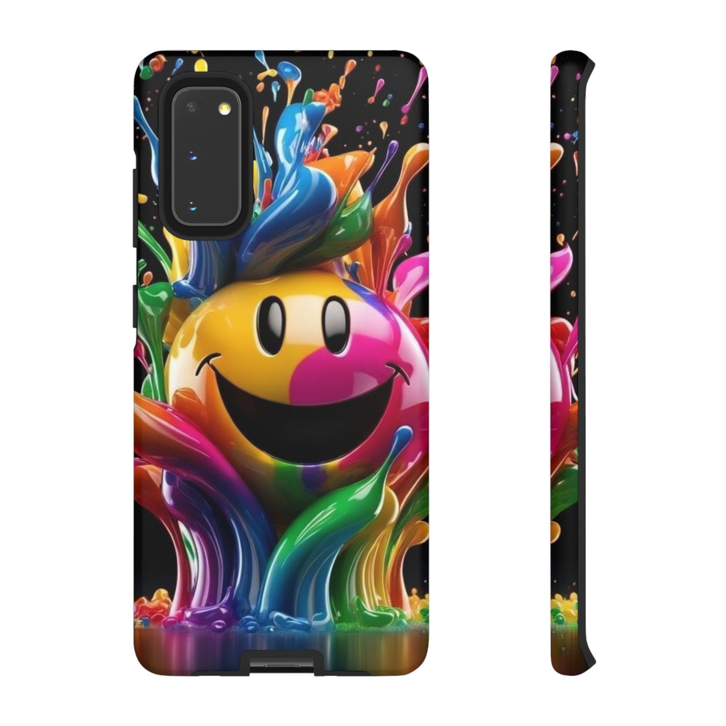 Colorful Smiley Phone Case - Fun and Funky, Vibrant Design, Gift for Friends, Cute Accessories, Unique Phone Cover | Samsung Case