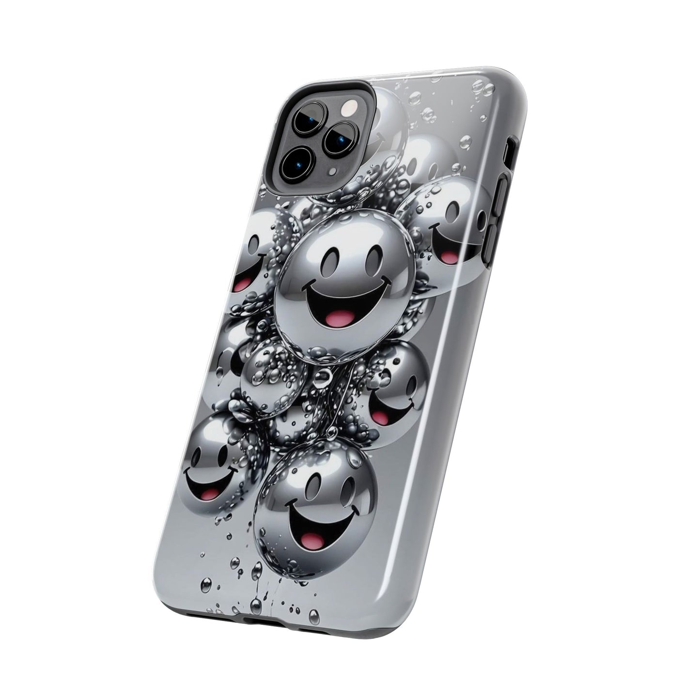 Smiley Bubble Tough Phone Cases - Durable Smartphone Protection, Fun Happy Face Design, Perfect for Gift | Iphone Case