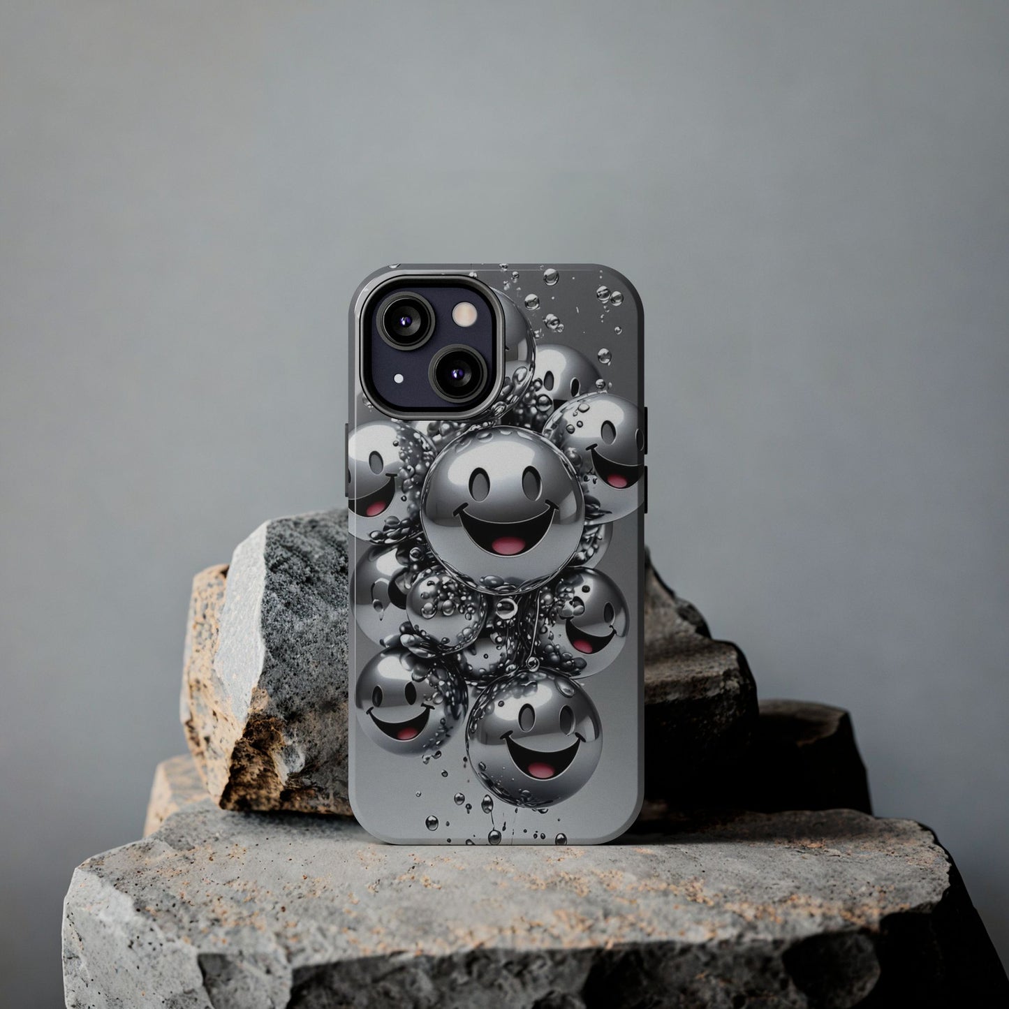 Smiley Bubble Tough Phone Cases - Durable Smartphone Protection, Fun Happy Face Design, Perfect for Gift | Iphone Case
