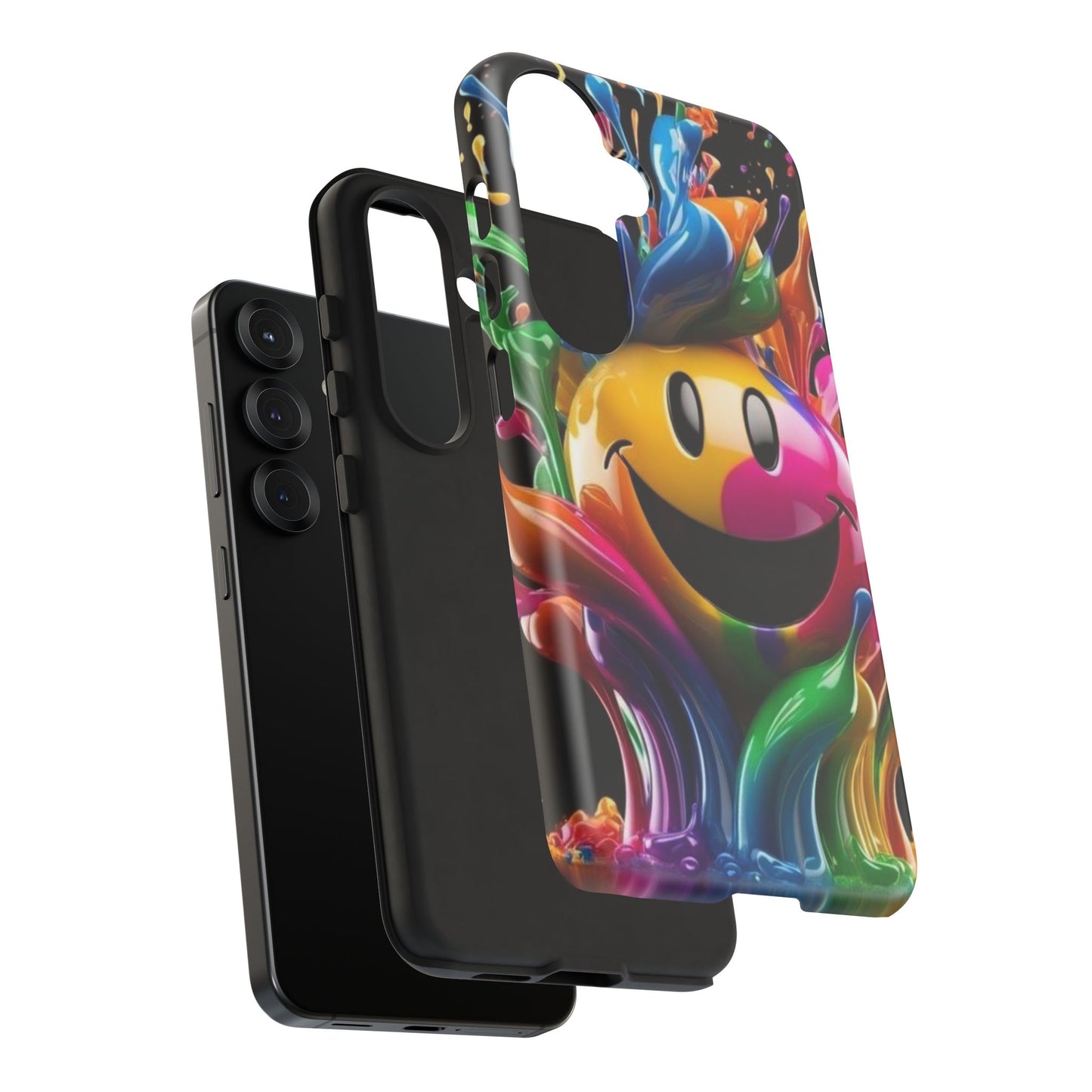 Colorful Smiley Phone Case - Fun and Funky, Vibrant Design, Gift for Friends, Cute Accessories, Unique Phone Cover | Samsung Case