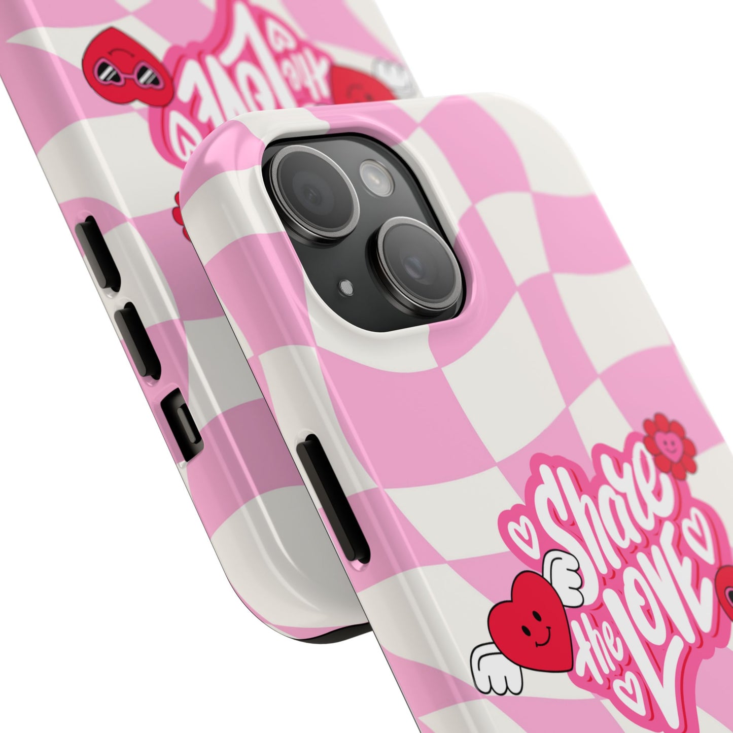 Share the Love Tough Phone Cases - Cute Heart Designs for Valentine's Day, Cute Phone Accessories, Gifts for Teens, Stylish Phone Covers