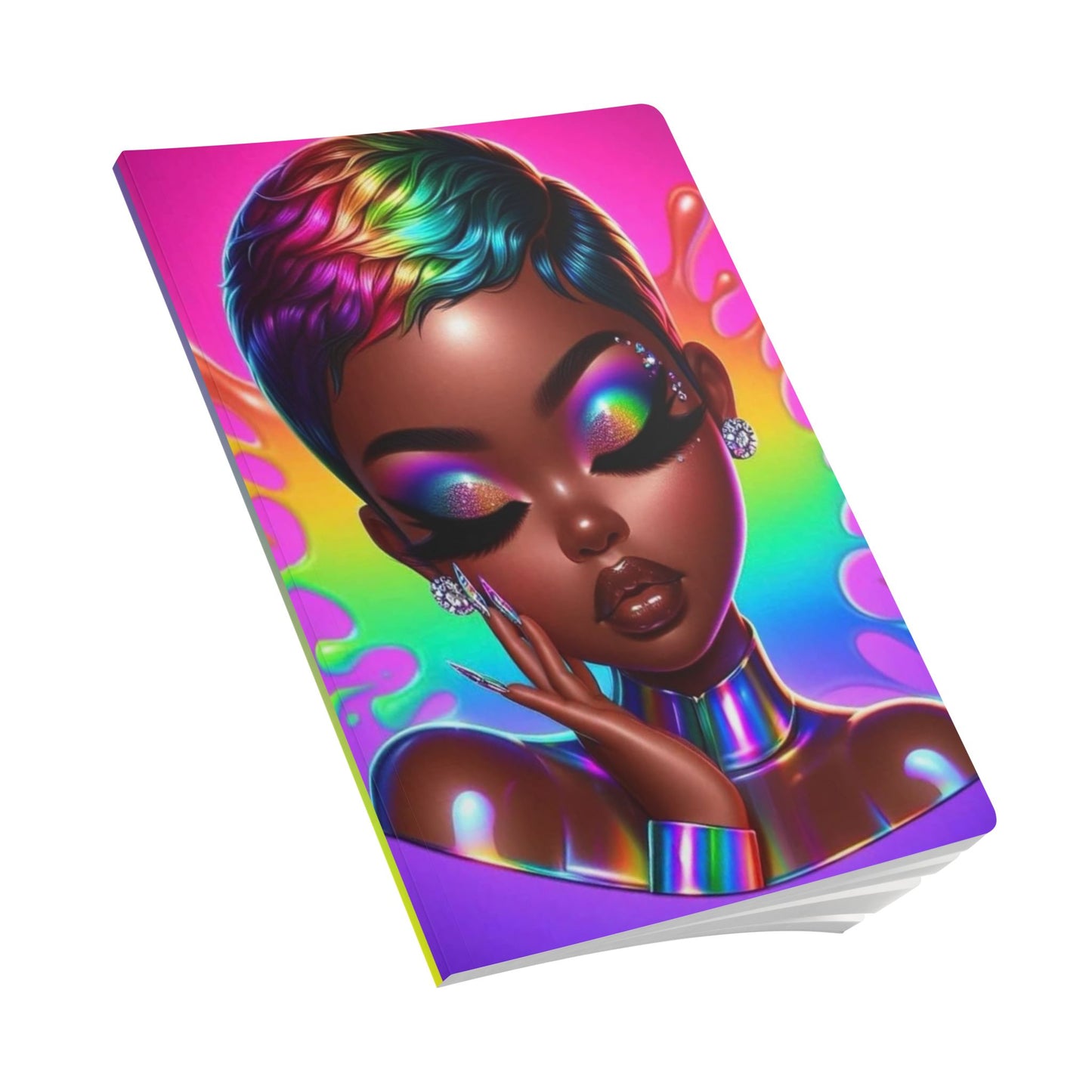 Vibrant Softcover Journal – You Are Your Best Masterpiece, Inspirational Stationery, Rainbow Art Journal, Unique Gift Ideas, Self-Care