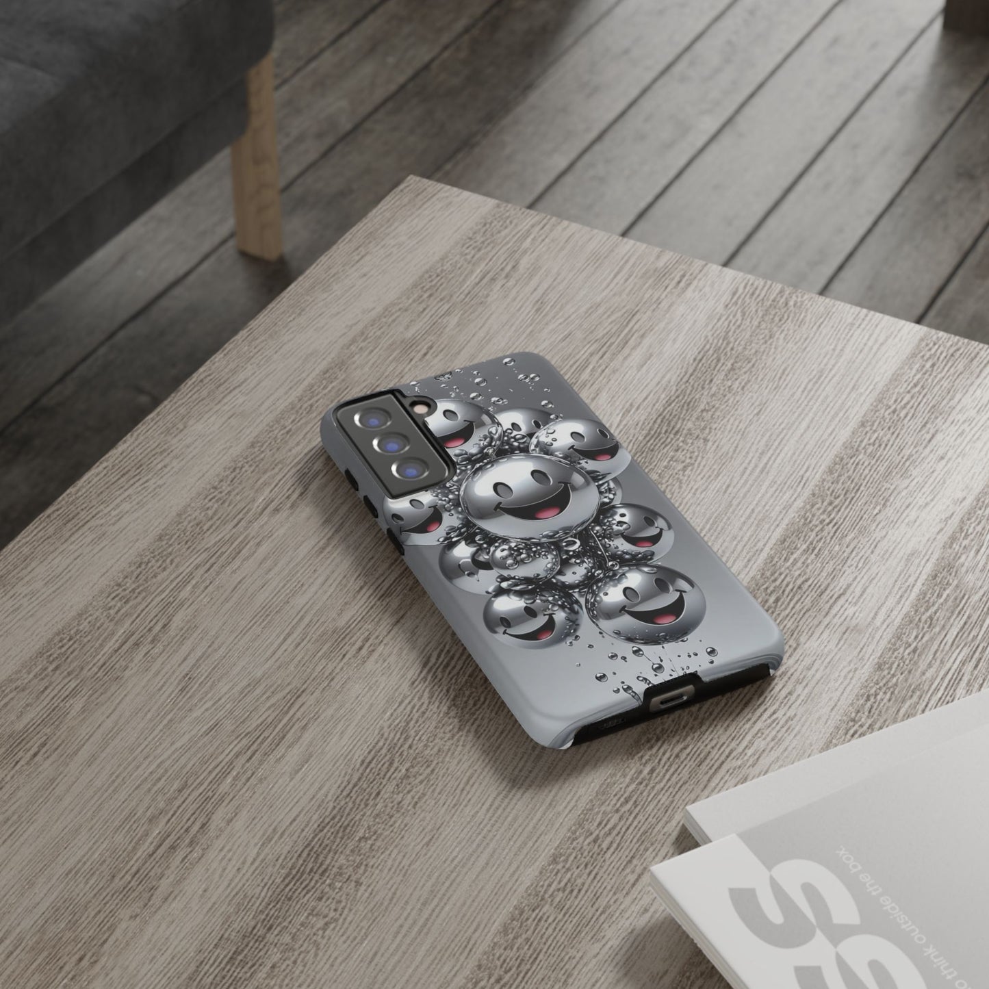 Cheerful Phone Case with Smiley Faces, Tough and Fun Case for You, Gift for Friends, Unique Smartphone Cover, Bubble Design | Samsung Case