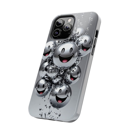 Smiley Bubble Tough Phone Cases - Durable Smartphone Protection, Fun Happy Face Design, Perfect for Gift | Iphone Case