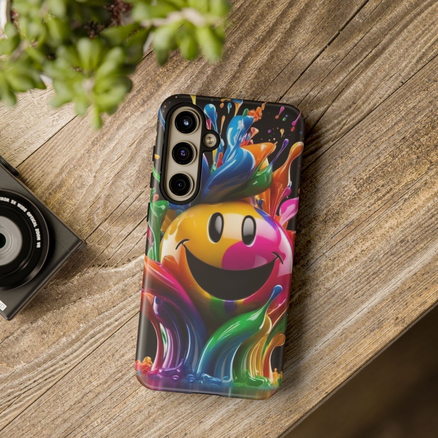 Colorful Smiley Phone Case - Fun and Funky, Vibrant Design, Gift for Friends, Cute Accessories, Unique Phone Cover | Samsung Case
