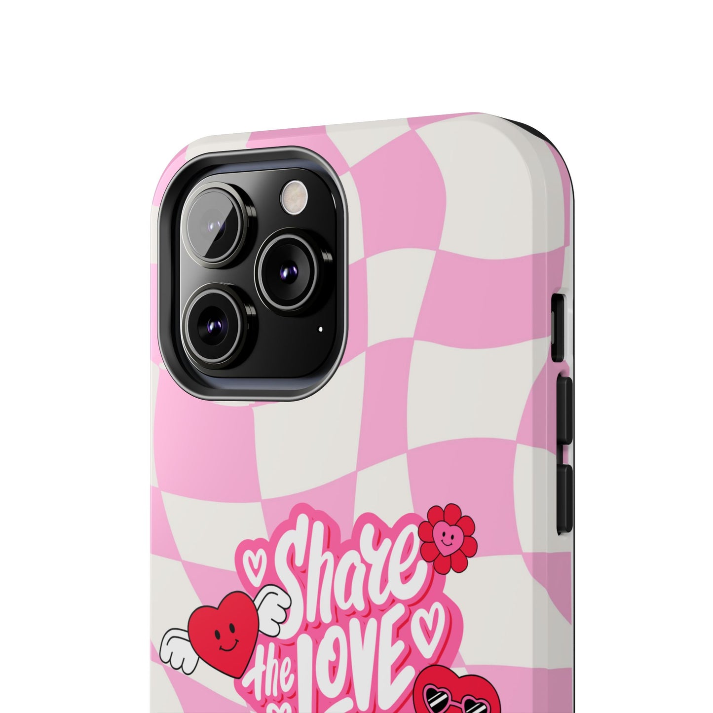 Share the Love Tough Phone Cases - Cute Heart Designs for Valentine's Day, Cute Phone Accessories, Gifts for Teens, Stylish Phone Covers