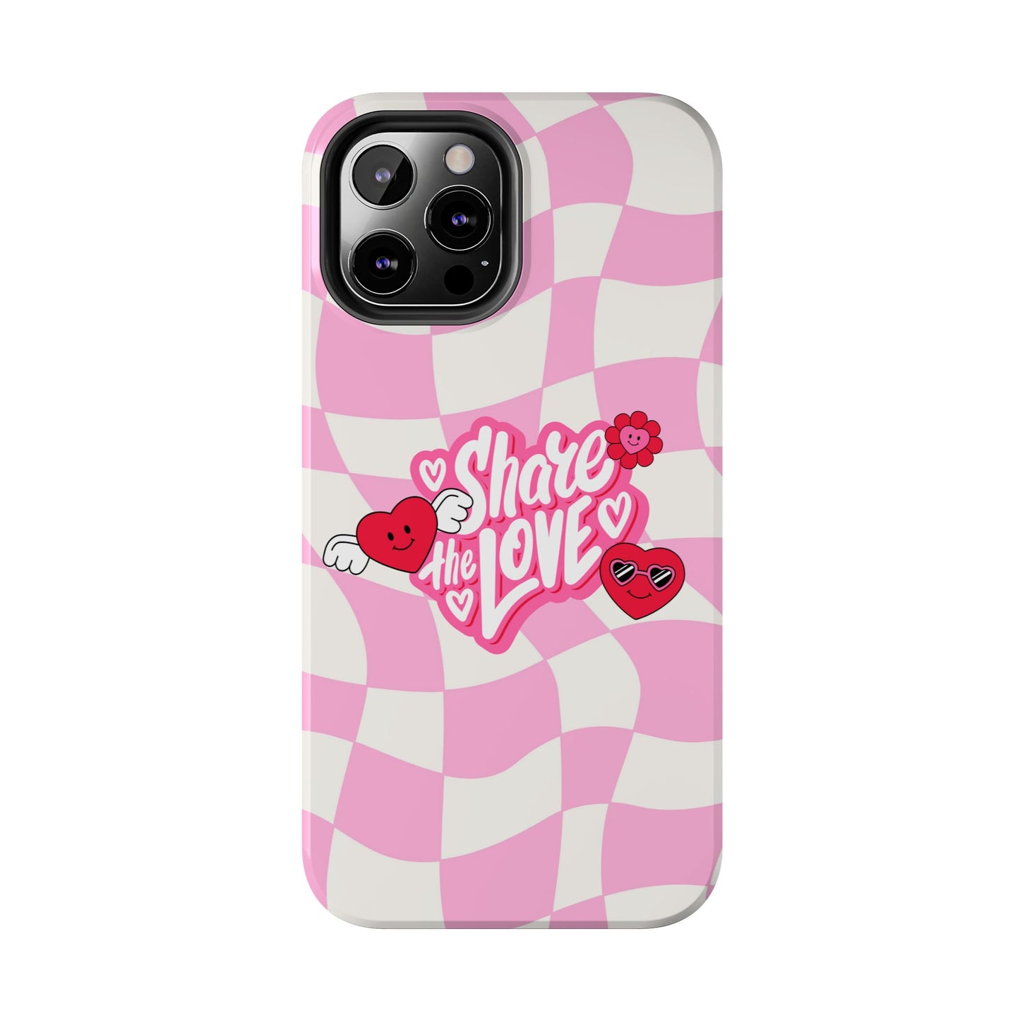 Share the Love Tough Phone Cases - Cute Heart Designs for Valentine's Day, Cute Phone Accessories, Gifts for Teens, Stylish Phone Covers