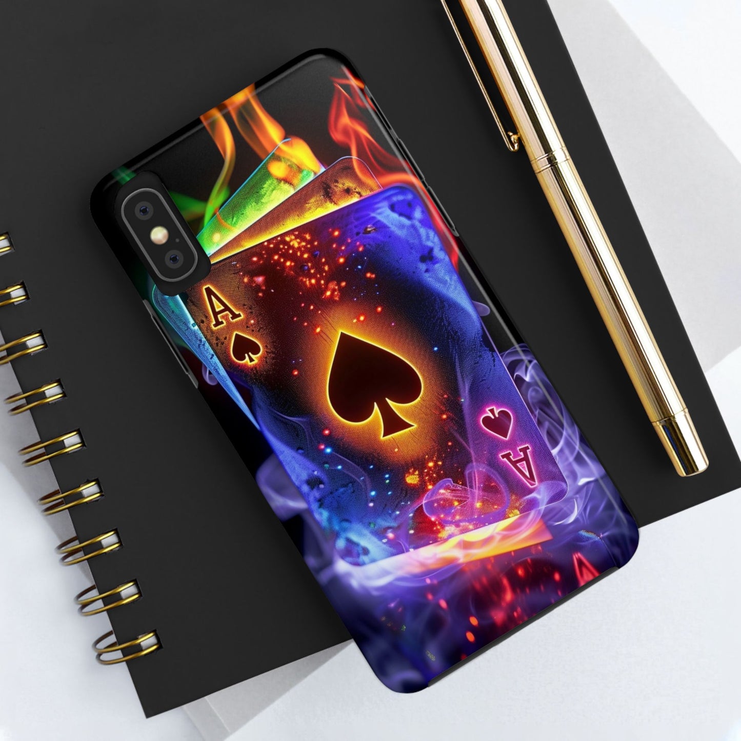 Ace of Spades Tough Phone Cases, Gaming Phone Cover, Gift for Gamers, Protective Case, Stylish Phone Accessory, Unique Phone Case | Iphone case