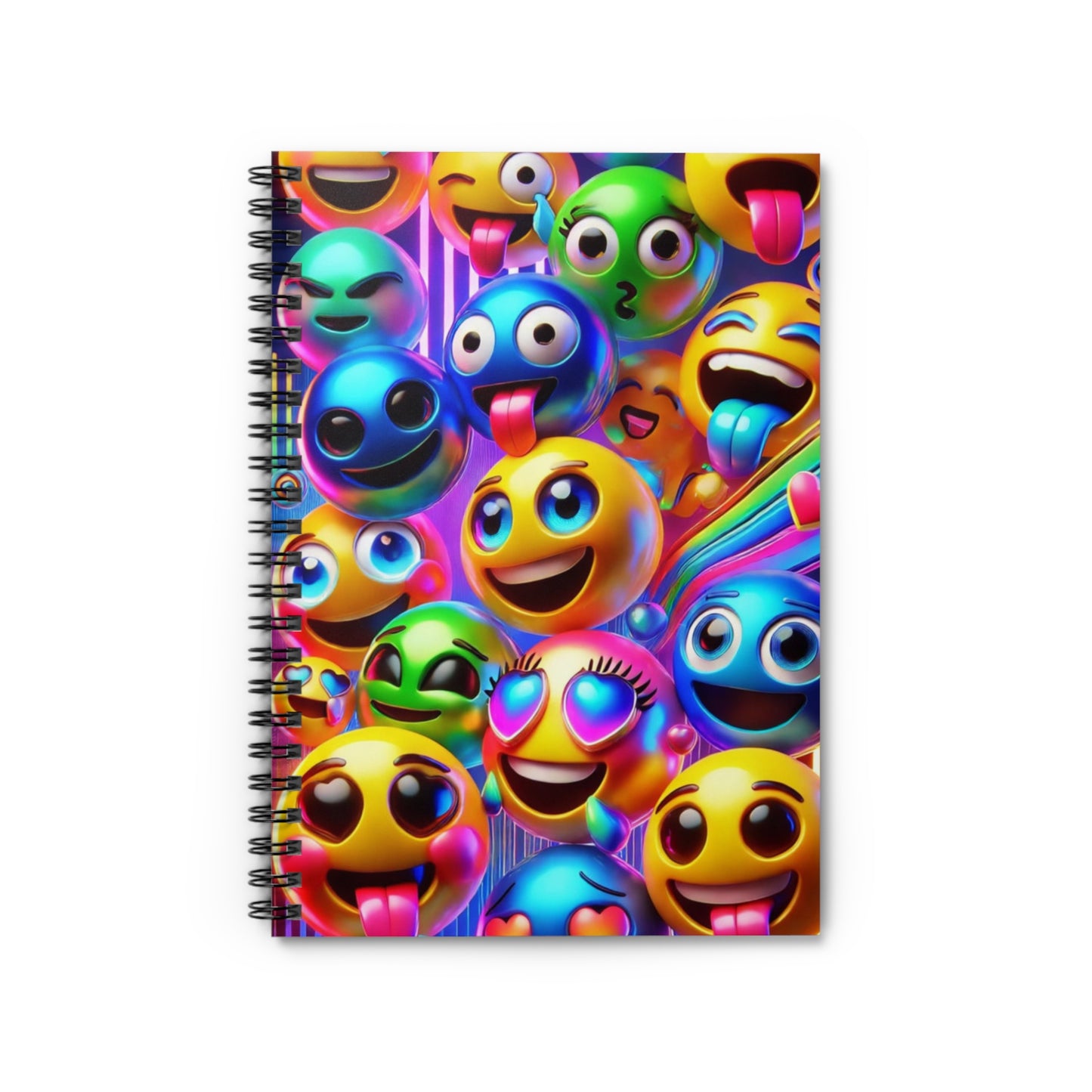 Colorful Emoji Spiral Notebook - Perfect for School, Journaling, Gifts, Stationery, or Art Projects!