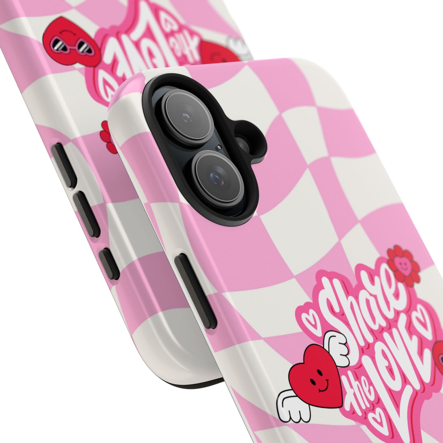 Share the Love Tough Phone Cases - Cute Heart Designs for Valentine's Day, Cute Phone Accessories, Gifts for Teens, Stylish Phone Covers