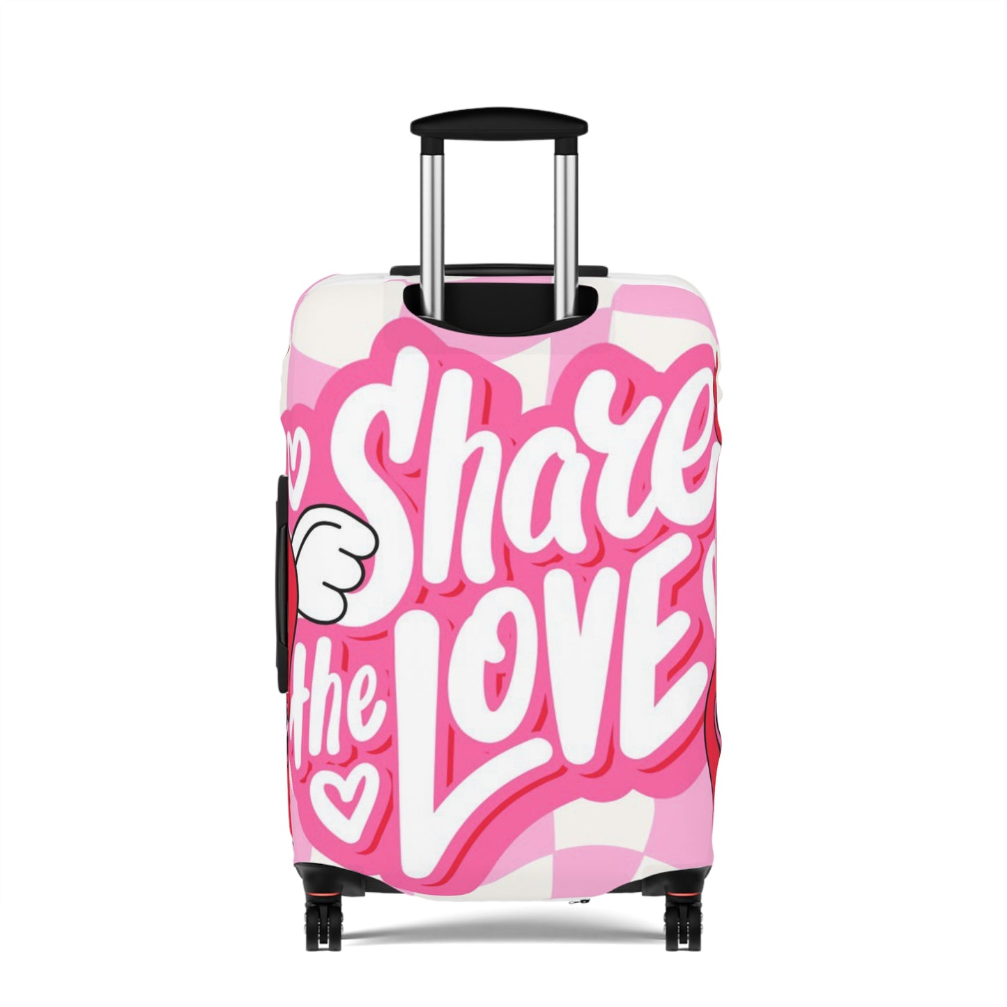 Colorful Luggage Cover - Share the Love, Travel Accessory, Suitcase Protector, Gift for Travelers, Fun Travel Gear | Suitcase