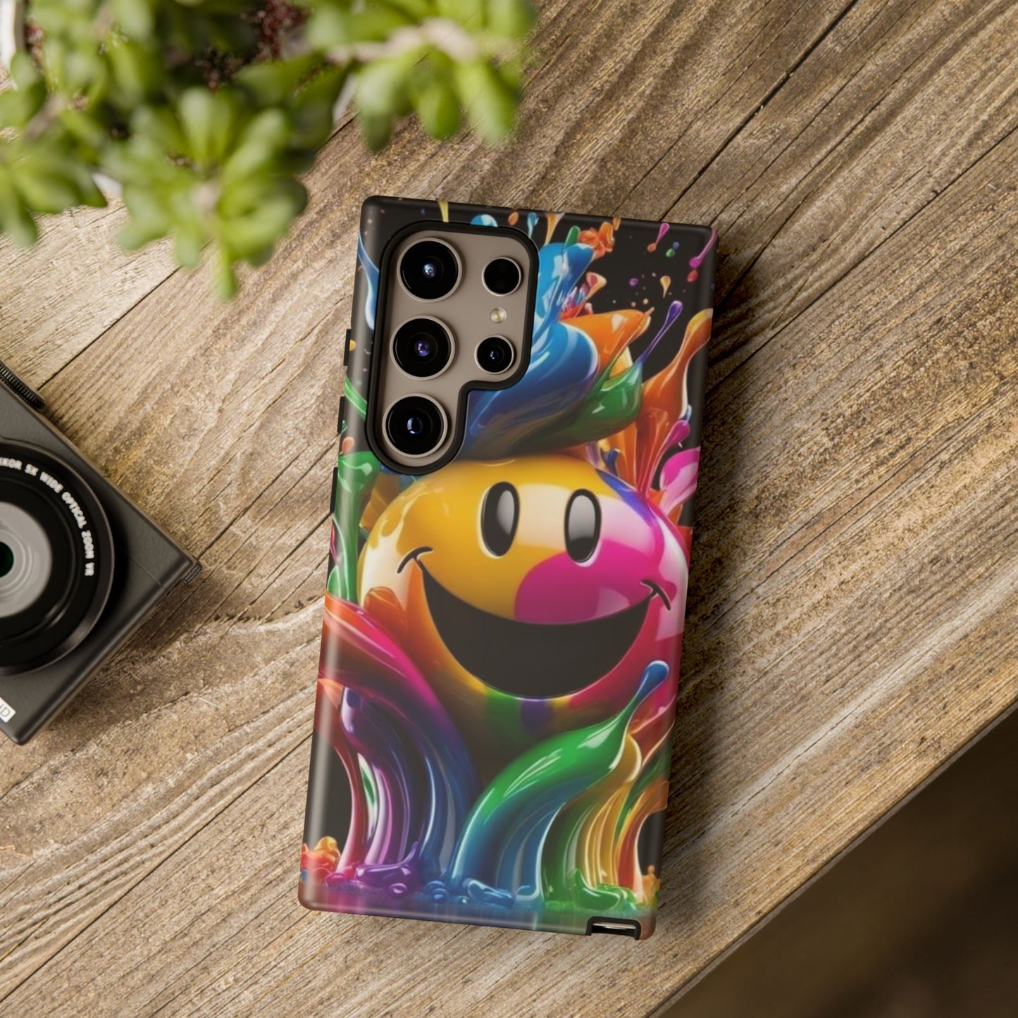 Colorful Smiley Phone Case - Fun and Funky, Vibrant Design, Gift for Friends, Cute Accessories, Unique Phone Cover | Samsung Case