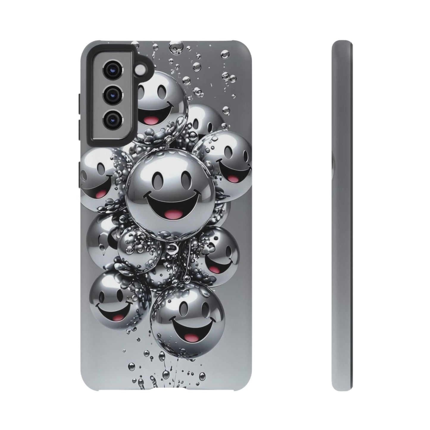 Cheerful Phone Case with Smiley Faces, Tough and Fun Case for You, Gift for Friends, Unique Smartphone Cover, Bubble Design | Samsung Case