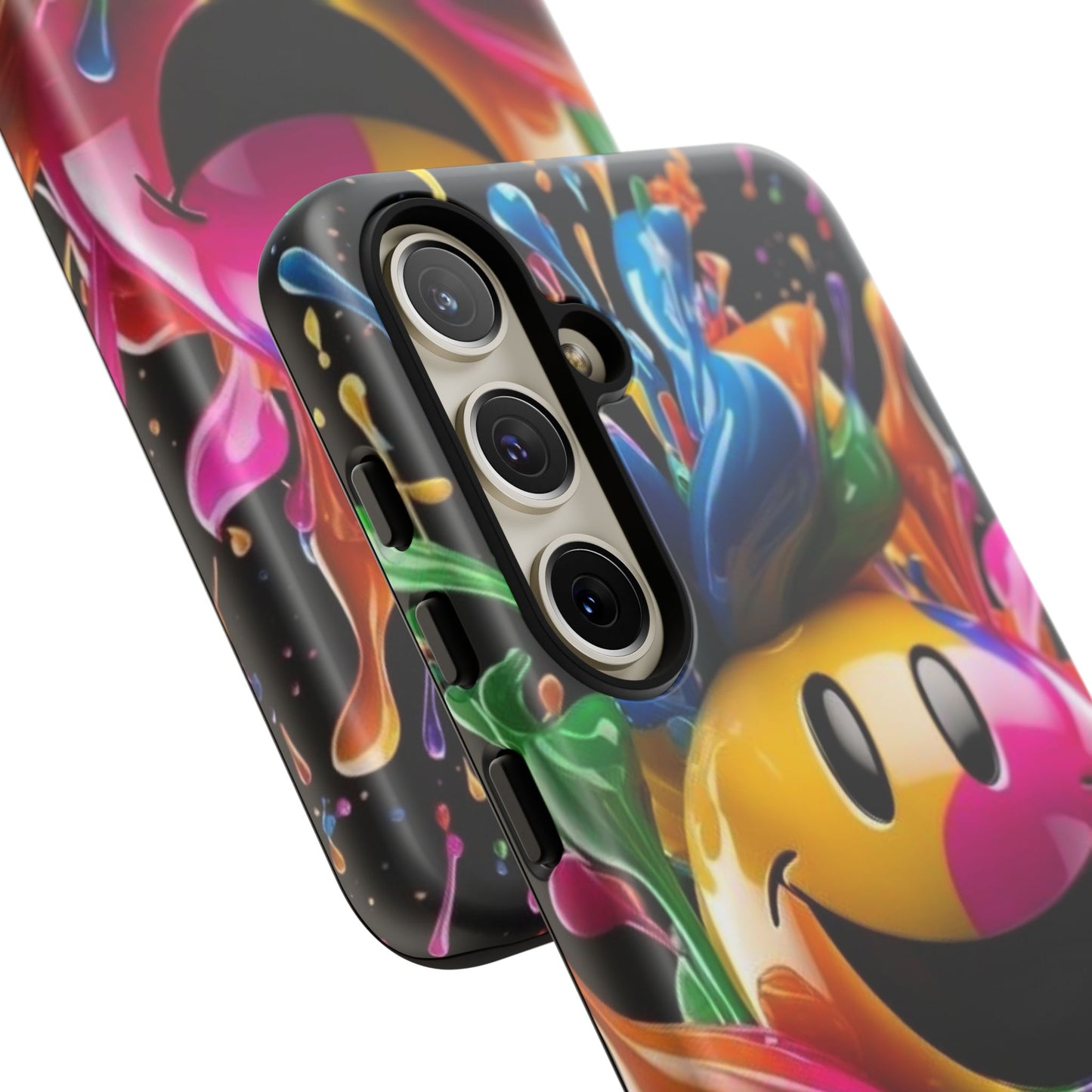 Colorful Smiley Phone Case - Fun and Funky, Vibrant Design, Gift for Friends, Cute Accessories, Unique Phone Cover | Samsung Case