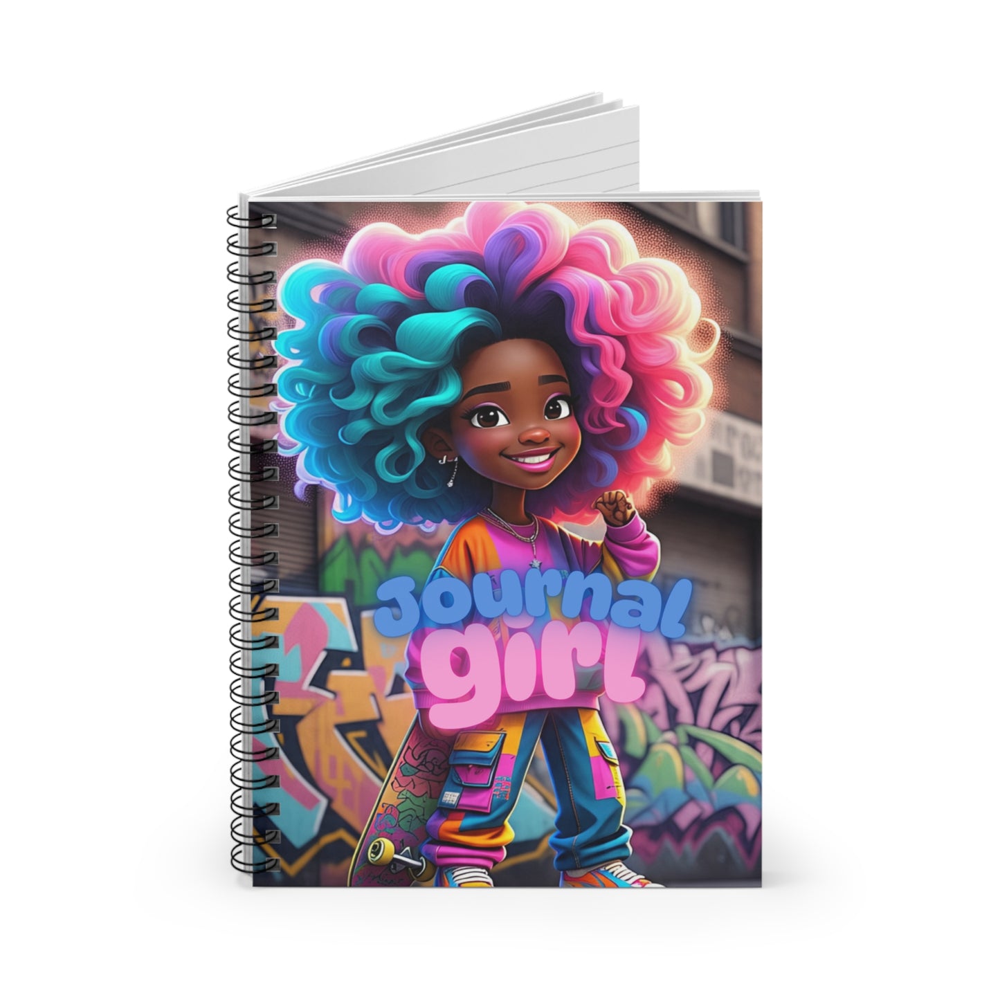 Colorful Spiral Notebook for Girls, Journal, Stationery, Gift for Students, Creative Writing, Back to School