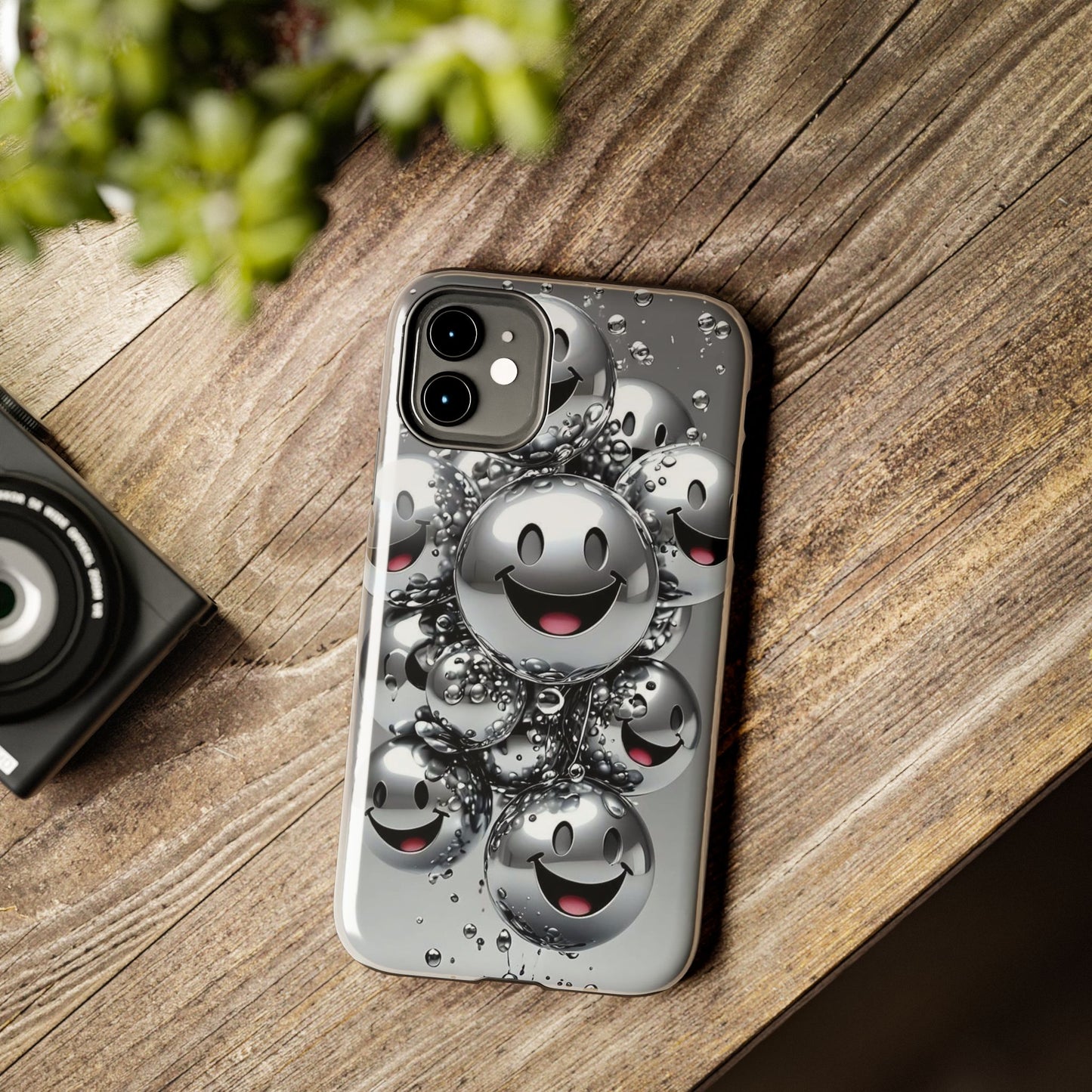 Smiley Bubble Tough Phone Cases - Durable Smartphone Protection, Fun Happy Face Design, Perfect for Gift | Iphone Case