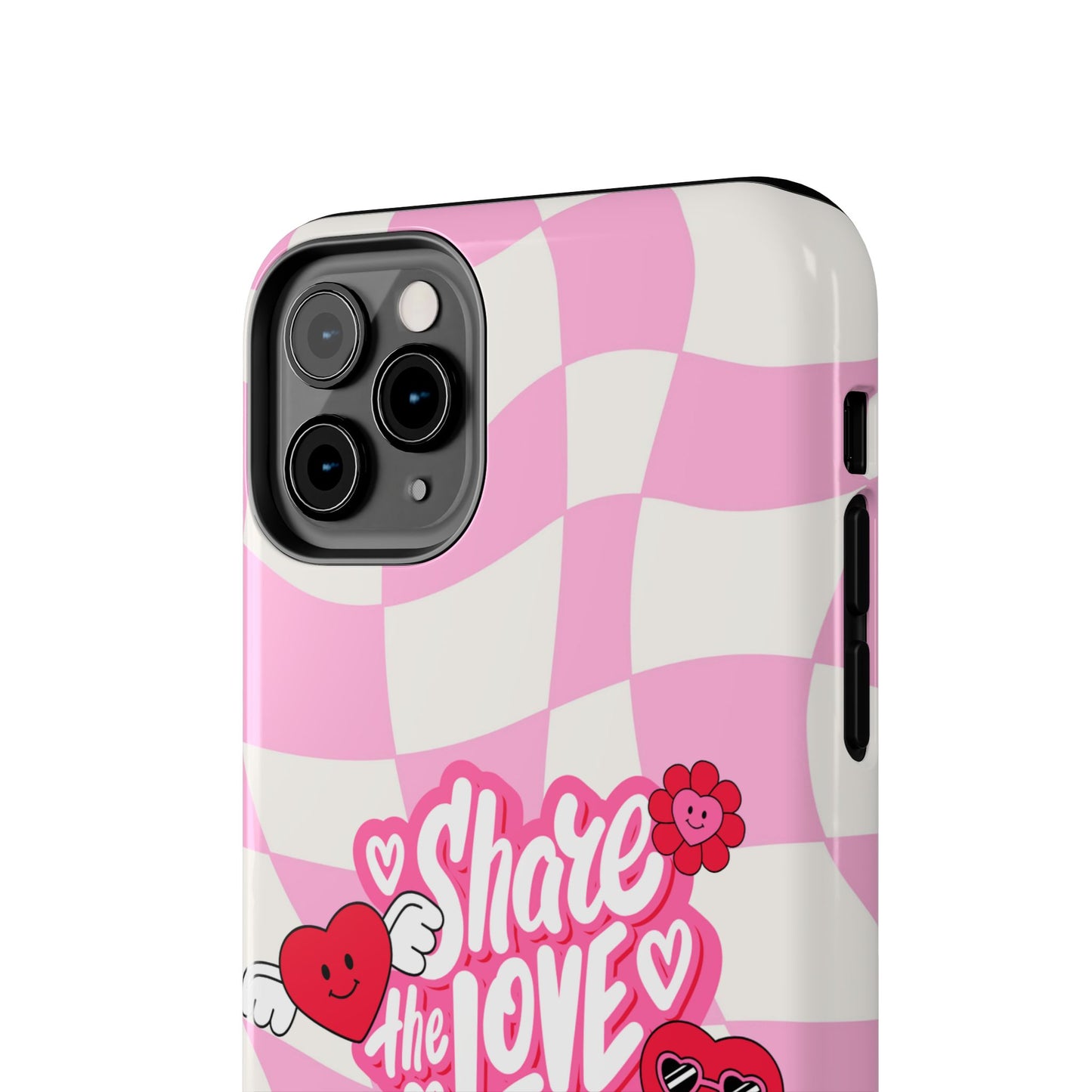 Share the Love Tough Phone Cases - Cute Heart Designs for Valentine's Day, Cute Phone Accessories, Gifts for Teens, Stylish Phone Covers