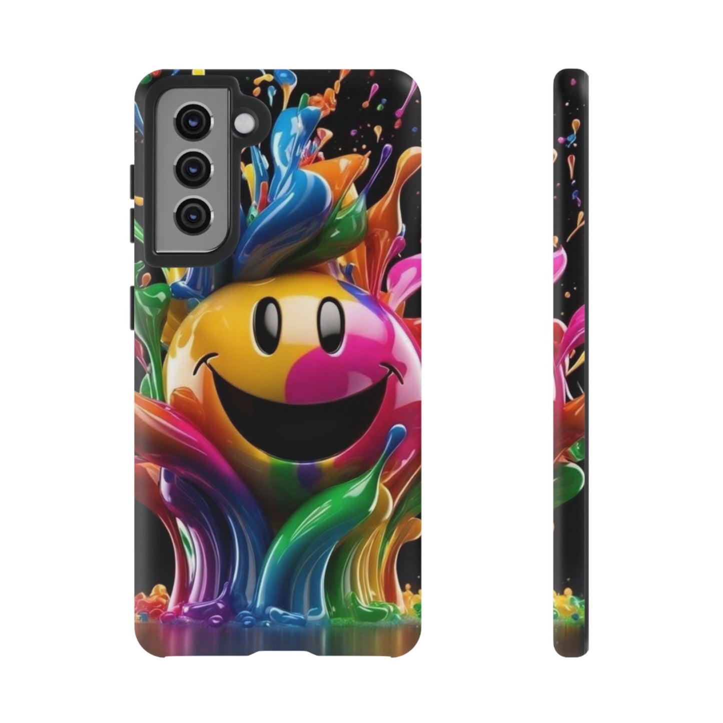 Colorful Smiley Phone Case - Fun and Funky, Vibrant Design, Gift for Friends, Cute Accessories, Unique Phone Cover | Samsung Case